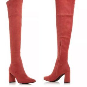 NEW JEFFREY CAMPBELL Parisah Stretch Faux Suede Over The Knee Boots Sz 7
